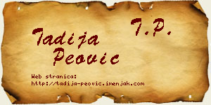 Tadija Peović vizit kartica